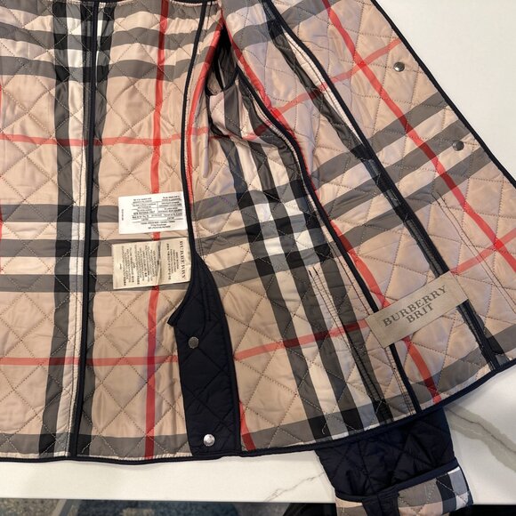 Authentic Burberry Brit Kencott Quilted Jacket in Dark Navy - Picture 11 of 15